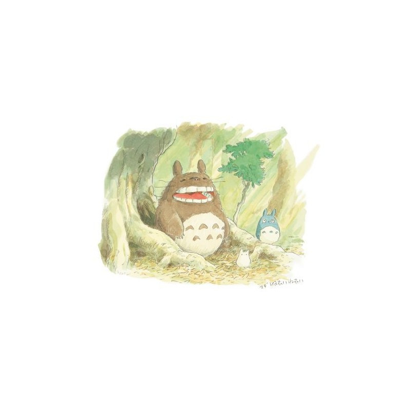 MON VOISIN TOTORO CARTE DE VOEUX AQUARELLE PRINTEMPS 24 X 16 CM