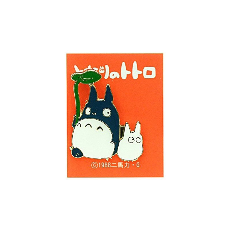 TOTORO BLEU AVEC FEUILLE ET TOTORO BLANC PINS MON VOISIN TOTORO
