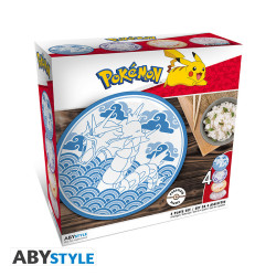 POKEMON SET DE 4 ASSIETTES STYLE JAPONAIS 21 CM