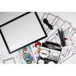 TABLETTE LUMINEUSE XXL ET ATELIER MARQUEURS MANGA