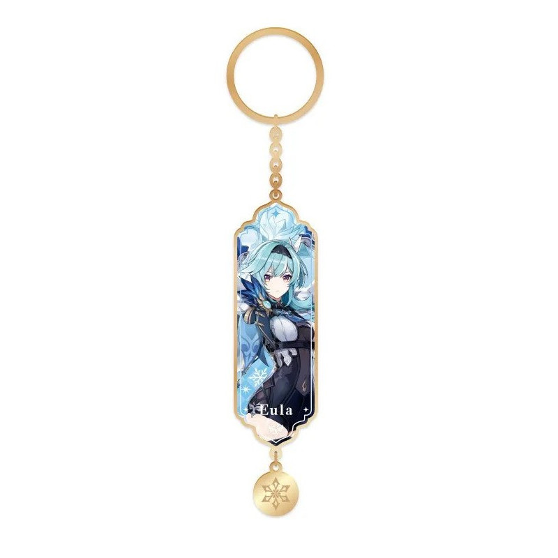 EULA GENSHIN IMPACT CHARACTER DRAWING CARD METAL KEYCHAIN