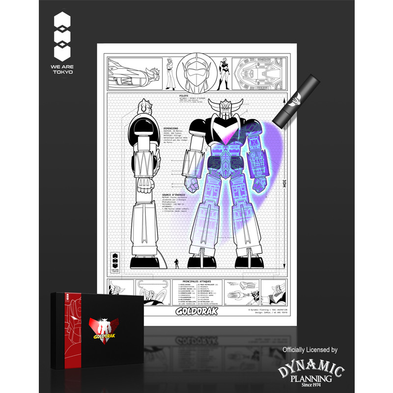 GOLDORAK UV ART PRINT 01 ROBOT A3 GRENDIZER 50 TH ANNIVERSARY 42 X 29 7 CM