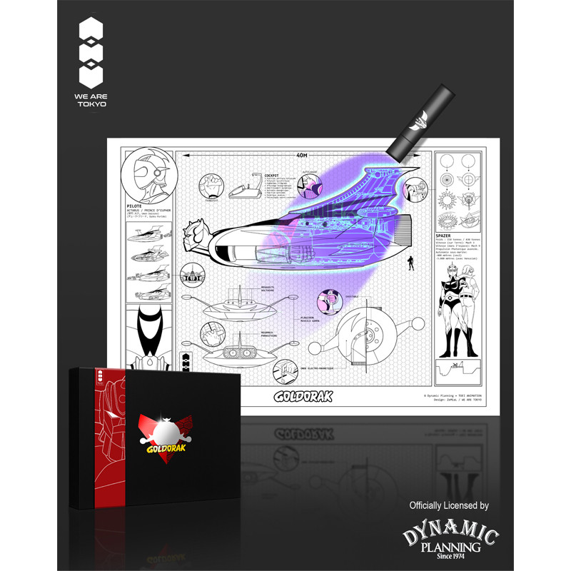 SPAZER GOLDORAK UV ART PRINT 02 SPAZER A3 GRENDIZER 50 TH ANNIVERSARY 42 X 29 7 CM