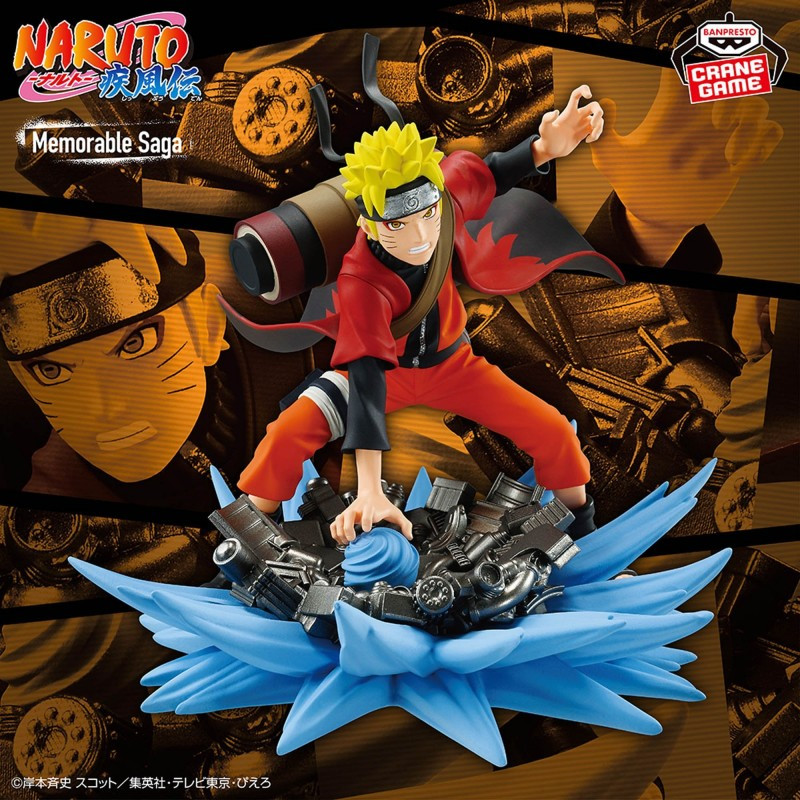 NARUTO UZUMAKI NARUTO SHIPPUDEN MEMORABLE SAGA FIGURINE 12 CM
