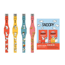MONTRE DIGITALE EN SILICONE PEANUTS SNOOPY WOODSTOCK