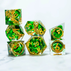 ANNEAU DES ELFES SET DE DES JDR A COEUR LIQUIDE