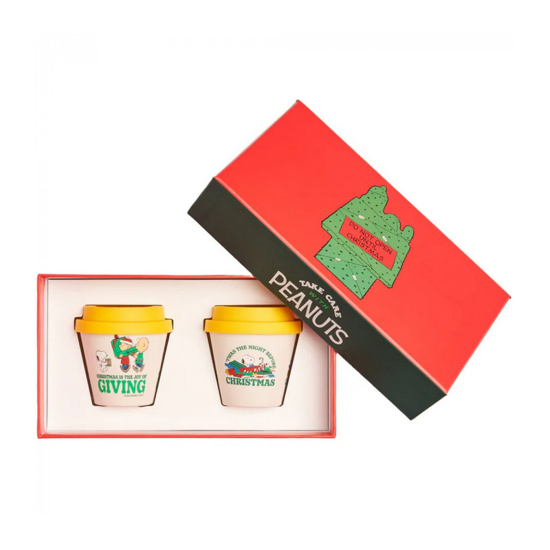 COFFRET CADEAU TASSES EXPRESSO PEANUTS SNOOPY NOEL