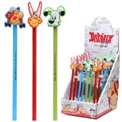 CRAYON EMBOUT DECORATIF ASTERIX OBELIX ET IDEFIX
