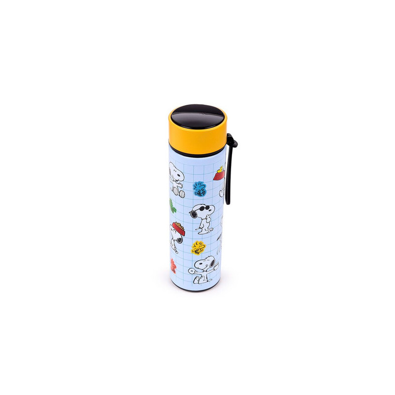 BOUTEILLE ISOTHERME PEANUTS SNOOPY ET WOODSTOCK THERMOMETRE DIGITAL HOT AND COLD 450ML