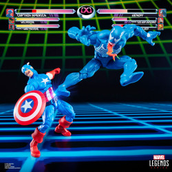 CAPTAIN AMERICA VS VENOM MARVEL LEGENDS GAMERVERSE PACK 2 FIGURINES 15 CM