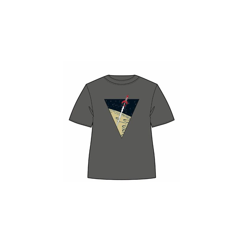 TSHIRT TRIANGLE FUSEE GRIS TAILLE 10 ANS