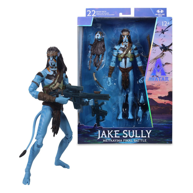 JAKE SULLY METKAYINA FINAL BATTLE AVATAR FIRE AND ASH GOLD LABEL FIGURINE 18 CM