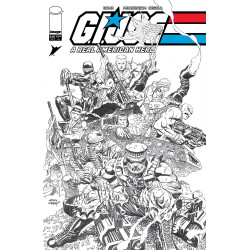 GI JOE A REAL AMERICAN HERO 325 CVR B ANDY KUBERT B&W VAR