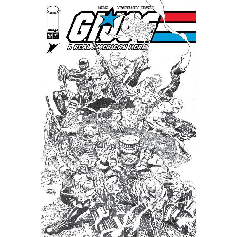 GI JOE A REAL AMERICAN HERO 325 CVR B ANDY KUBERT B&W VAR