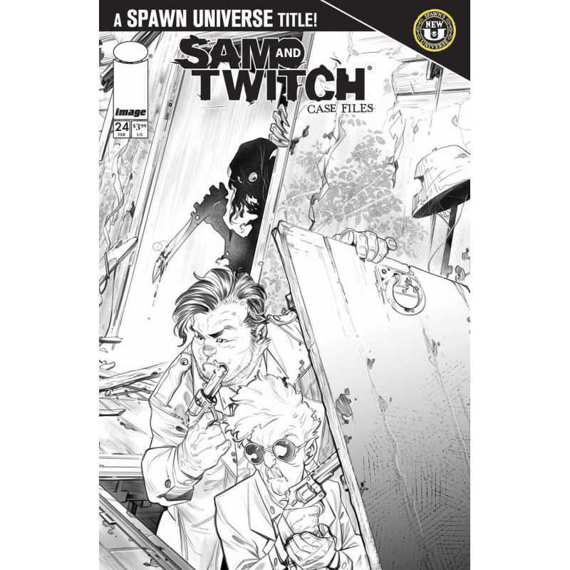 SPAWN SAM AND TWITCH CASE FILES 24 CVR B IG GUARA B&W VAR