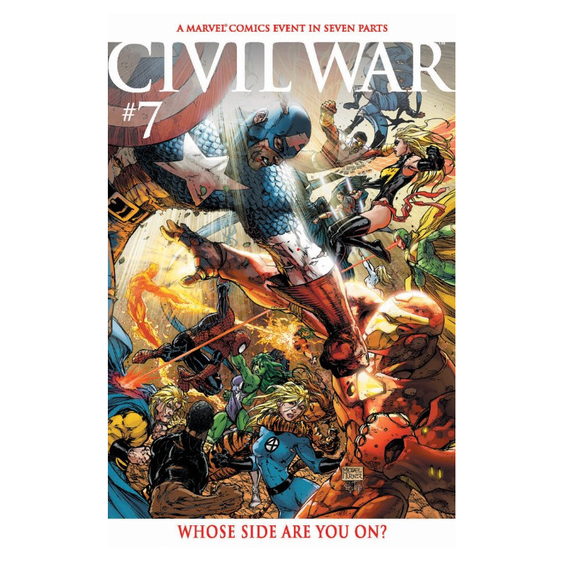 CIVIL WAR 7 FACSIMILE EDITION CVR B MICHAEL TURNER FOIL VAR (NET)