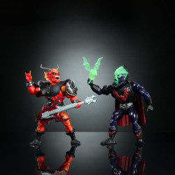 HORDAK AND HELLFIRE MAN DOUBLE PACK MOTU X STRANGER THINGS ORIGINS FIGURINE 14 CM