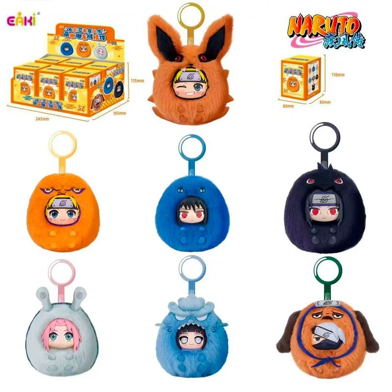 NARUTO SHIPPUDEN PLUSH PENDANT NARUTO SHIPPUDEN EAKI BLIND BOX 9 CM