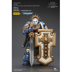 ULTRAMARINES TORVALD W POWER SWORD STORMSHIELD AND BOLT PISTOL WARHAMMER 40K FIGURINE 13 CM