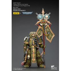 DEATH GUARD PLAGUE MARINE ICON BEARER WARHAMMER 40K FIGURINE 14 CM