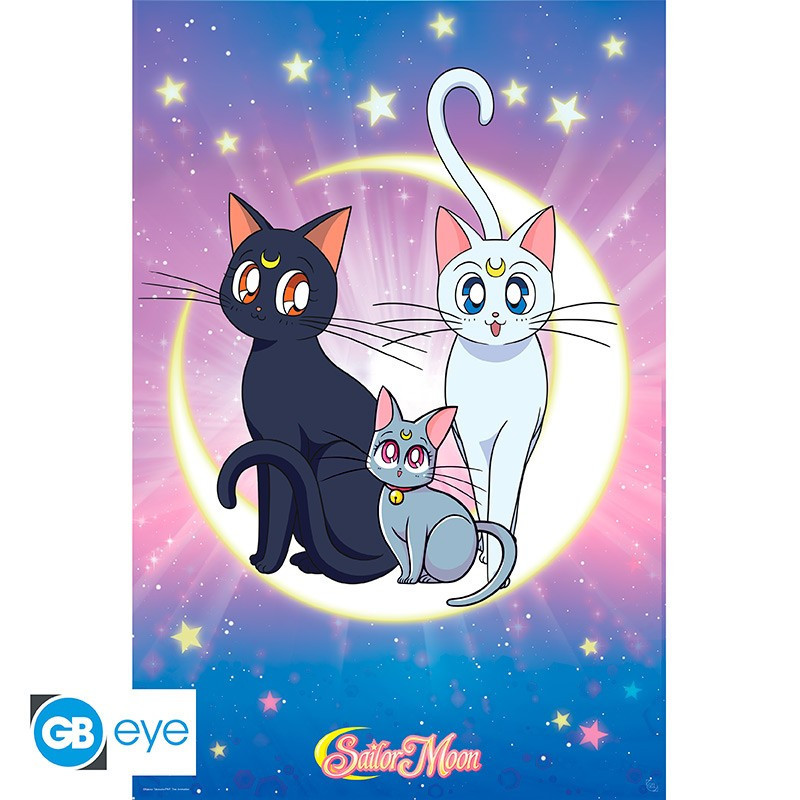 SAILOR MOON - AFFICHE LUNA ARTEMIS & DIANA