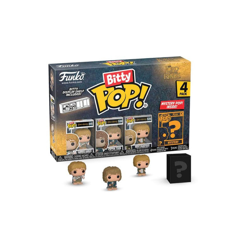 SAMWISE LE SEIGNEUR DES ANNEAUX PACK 4 FIGURINES BITTY POP VINYL 2 CM