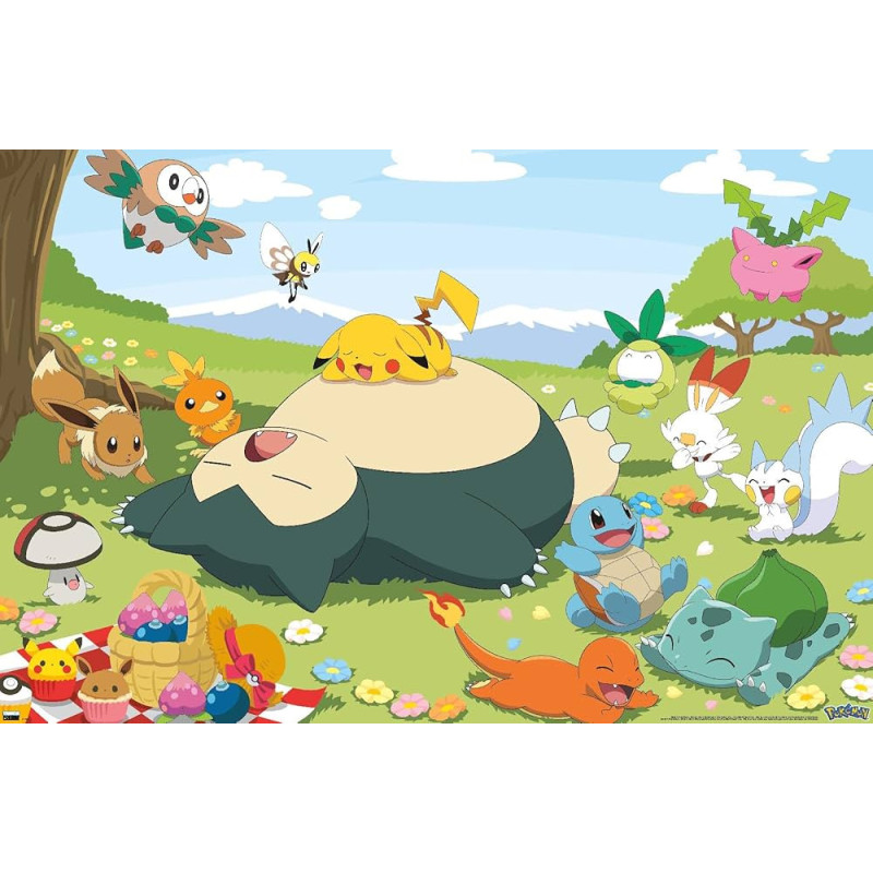 JOURNEE PIQUE NIQUE POKEMON POSTER MAXI 91 X 61 CM