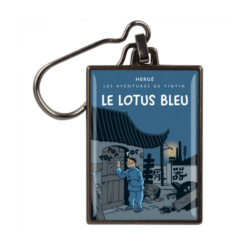 PC METAL LOTUS BLEU COLORISE ALBUM TINTIN 6 CM