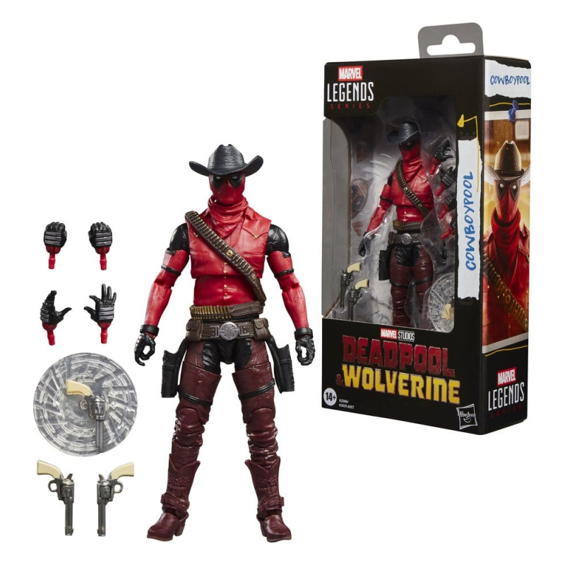 COWBOYPOOL DEADPOOL AND WOLVERINE MARVELK LEGENDS FIGURINE 15 CM