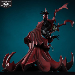 SPAWN STATUETTE ART OF GREG CAPULLO BLACK WHITE AND RED ALL OVER 24 CM