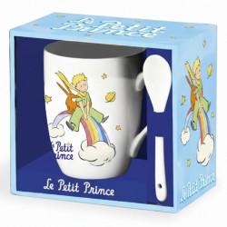LE PETIT PRINCE ARC EN CIEL MUG AVEC CUILLIERE 13 CM