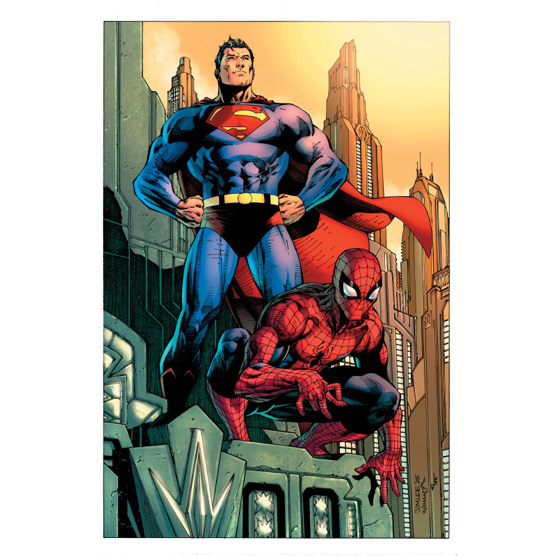 DC MARVEL SUPERMAN SPIDER-MAN 1 (ONE SHOT) CVR B JIM LEE CARD STOCK VAR
