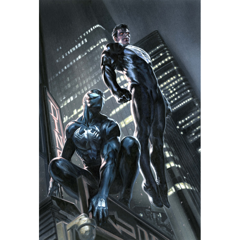 DC MARVEL SUPERMAN SPIDER-MAN 1 (ONE SHOT) CVR G GABRIELE DELL OTTO SUPERMAN BLACK & SPIDER-MAN BLACK CARD STOCK VAR