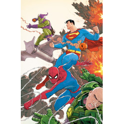 DC MARVEL SUPERMAN SPIDER-MAN 1 (ONE SHOT) CVR J MIKEL JANIN SUPERMAN & SPIDER-MAN VS LEX LUTHOR & GREEN GOBLIN CARD STOCK VAR