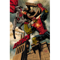 DC MARVEL SUPERMAN SPIDER-MAN 1 (ONE SHOT) CVR K DAVE JOHNSON RED SON SUPERMAN & SPIDER-HULK CARD STOCK VAR