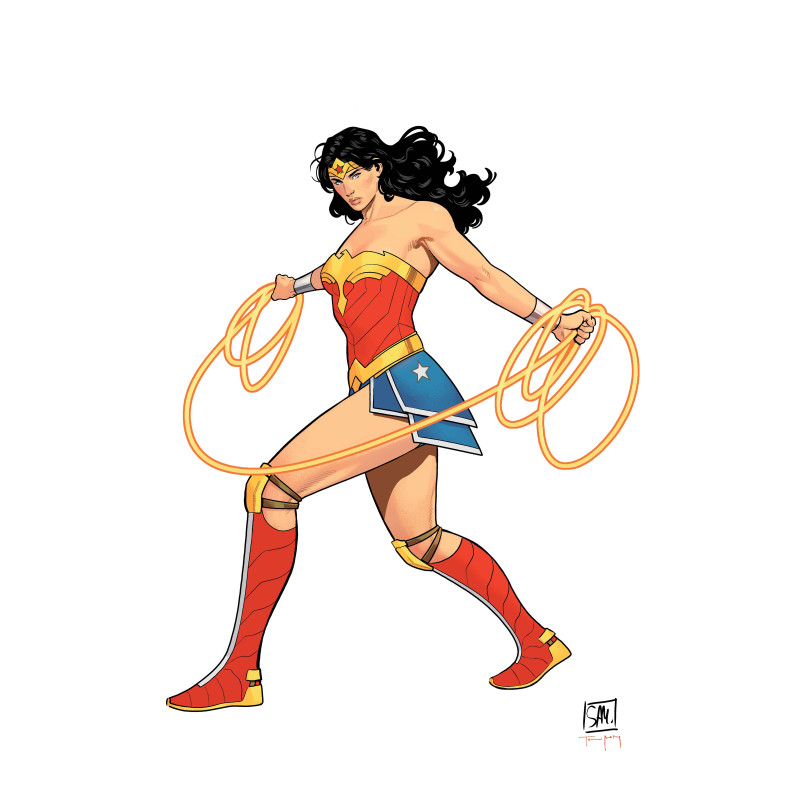 WONDER WOMAN 31 CVR G DANIEL SAMPERE CORNER BOX SPOT FOIL VAR