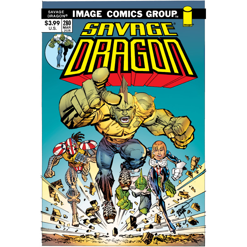 SAVAGE DRAGON 280 CVR B ERIK LARSEN 70S TRADE DRESS VAR (MR)