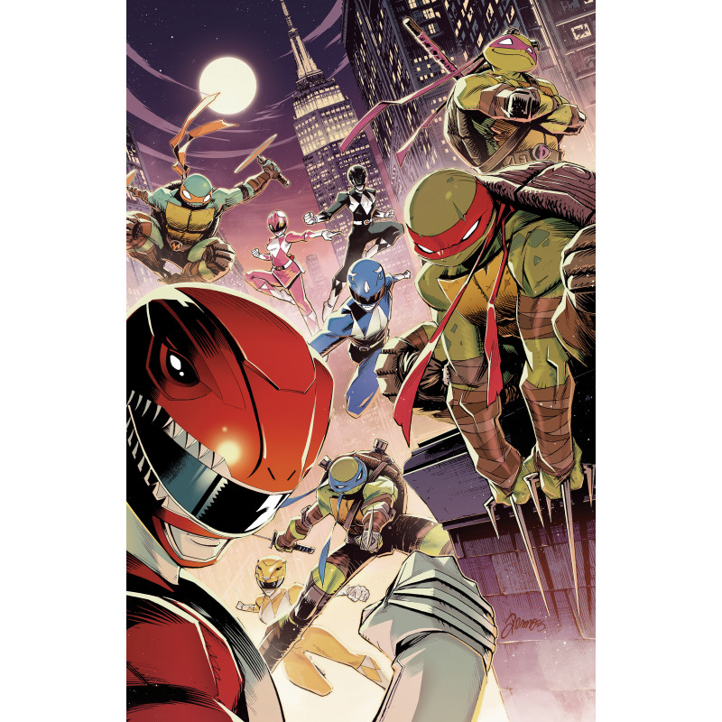 MIGHTY MORPHIN POWER RANGERS/TEENAGE MUTANT NINJA TURTLES III 5 CVR C ALESSIO ZONNO FOIL VAR