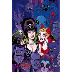 HARLEY QUINN X ELVIRA 6 CVR G AMANDA CONNER PARTY LTD VIRGIN VAR