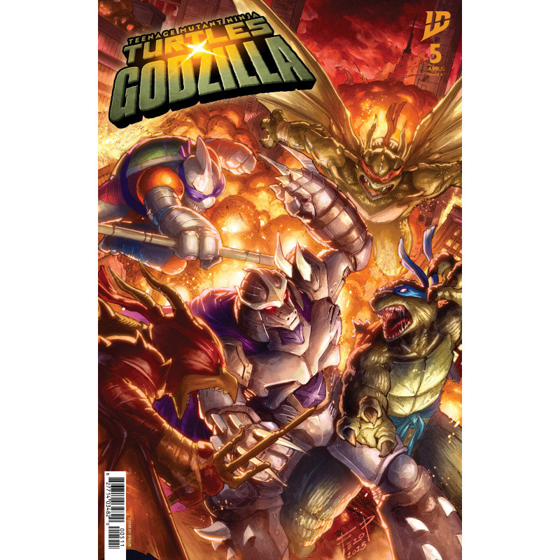 TEENAGE MUTANT NINJA TURTLES X GODZILLA 5 CVR A FERO PE
