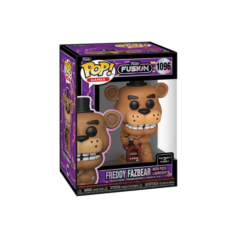 FREDDY FAZBEAR WITH PIZZA LAUNCHER FUSION POP GAMES FIGURINE 9 CM