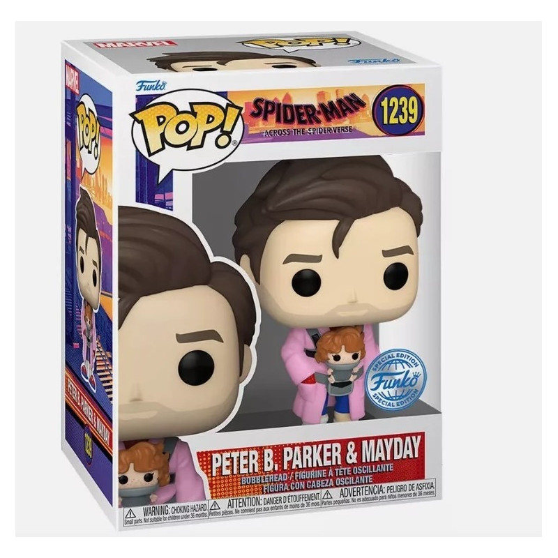 PETER B PARKER AND MAYDAY SPIDERMAN ACROSS THE SPIDERVERSE POP VINYL F