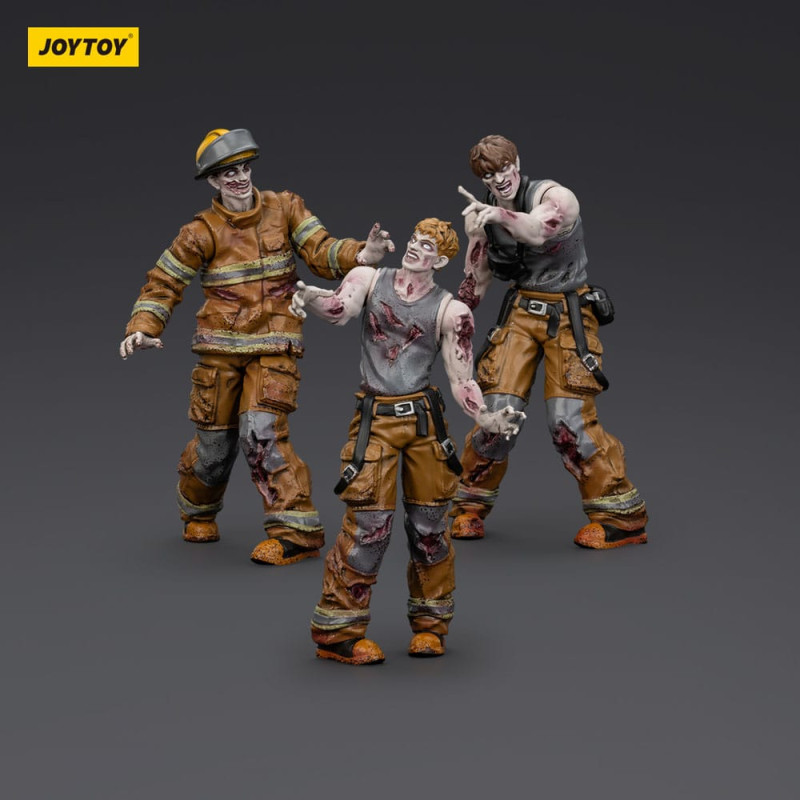 FIREFIGHTERS DARK SOURCE ZOMBIE PACK 3 FIGURINES 8 CM