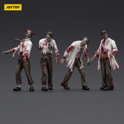SCIENTISTS MALE ZOMBIE PACK 4 FIGURINES DARK SOURCE 8 CM