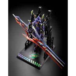 EVA TEST TYPE 01 WITH THE SPEAR OF GAIUS NEON GENESIS EVANGELION FIGURINE DIECAST METAL BUILD 22 CM