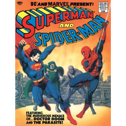 DC AND MARVEL PRESENT SUPERMAN AND SPIDER-MAN (MARVEL TREASURY EDITION 28) 1 FACSIMILE EDITION CVR C JOHN ROMITA SR & BOB LARKIN