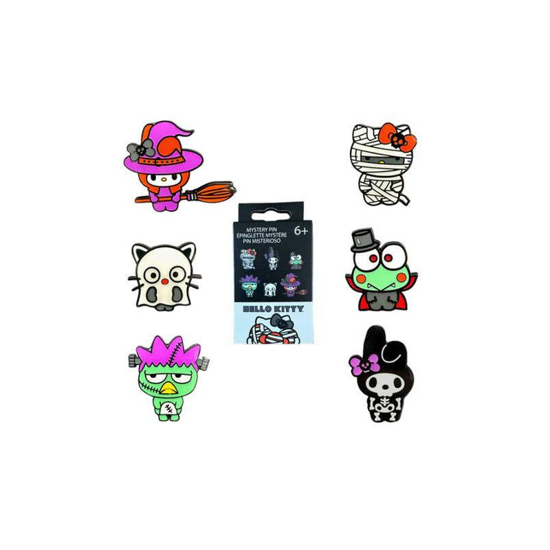 HELLO KITTY SANRIO PINS EMAILLES BLIND BOX HALLOWEEN BY LOUNGEFLY