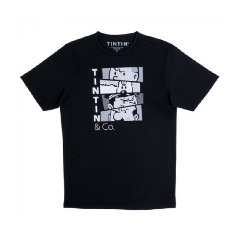 T SHIRT TINTIN ET CO NOIR XL