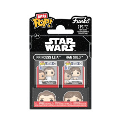 LEIA ET HAN SOLO STAR WARS BITTY POP VINYL FIGURINE 2 CM
