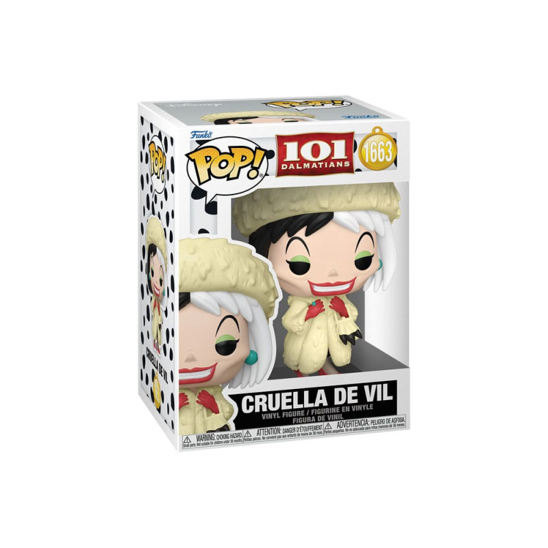 CRUELLA DE VIL LES 101 DALMATIENS POP MOVIES VINYL FIGURINE 9 CM